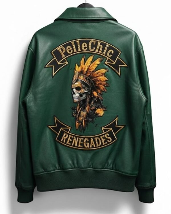 PelleChic Renegades Embroidered Leather Jacket – Skull Warrior Edition $978 USD
