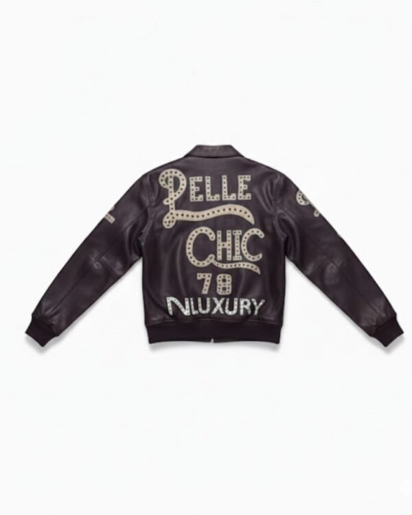 Men's "PC" Heritage Series Burgundy Leather Harrington Jacket $978 USD
