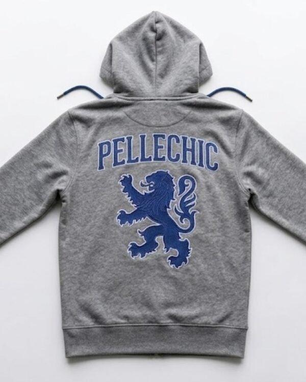 PelleChic Heritage Royal Lion Zip-Up Hoodie – Heather Grey USD-$1100