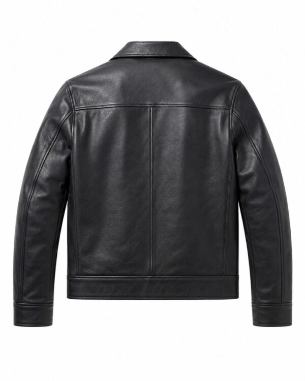 Pellechic Men’s Premium Minimalist Black Leather Jacket USD-$700